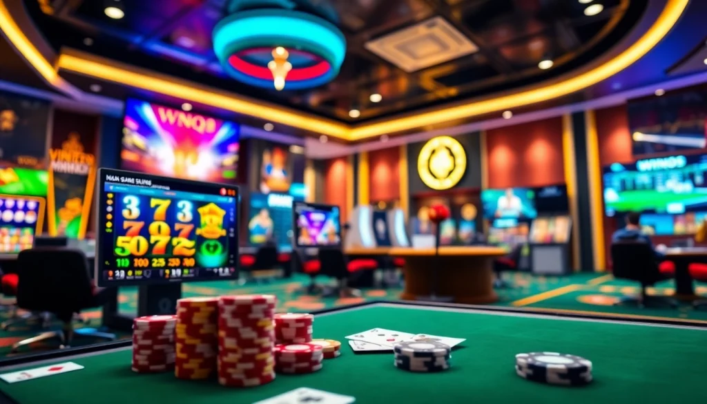Engaging VNQ8 online gambling interface highlighting exciting games and vibrant user experience