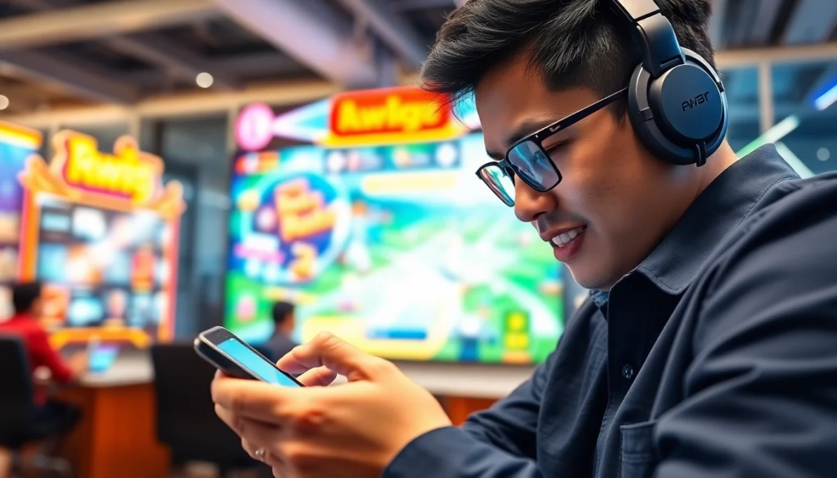 Experience the excitement of the awin68 app through focused gameplay and vibrant graphics.