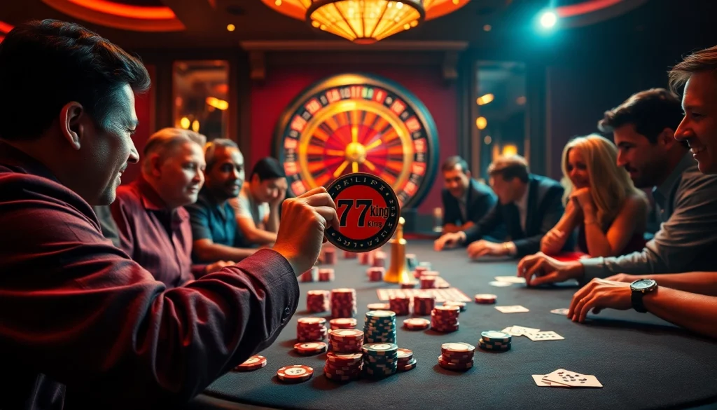 The thrill of winning at 79king poker table with vibrant chips and cards.